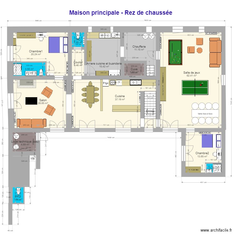 La  plaine  Rez de chaussée V1. Plan de 0 pièce et 0 m2