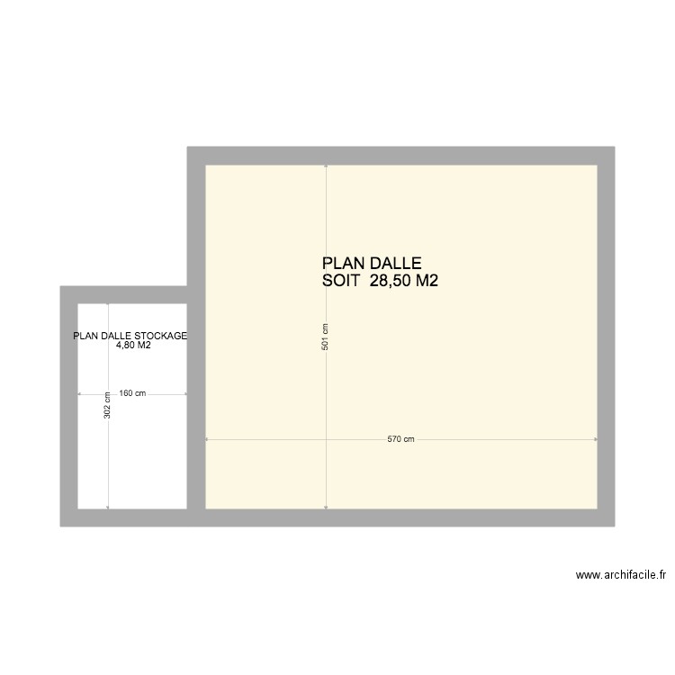 PLAN DALLE BETON . Plan de 0 pièce et 0 m2