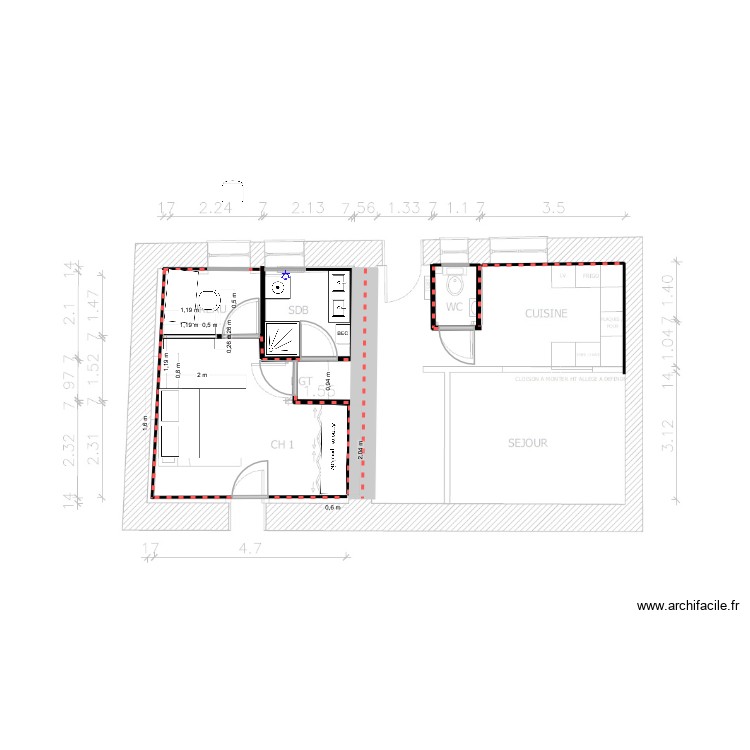 Rdc projet2. Plan de 0 pièce et 0 m2