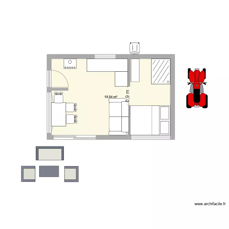 CABANE POL. Plan de 2  et 23 m²