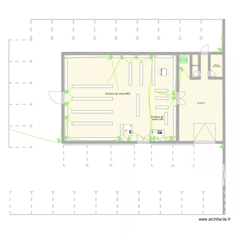 Comptoir de la bio. Plan de 