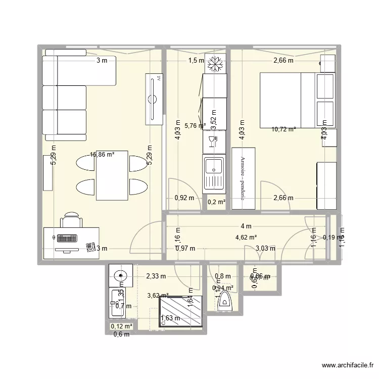 plan appartement metz morg. Plan de 10  et 43 m²