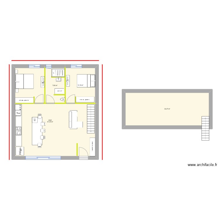 ST COUAT. Plan de 4 pièces et 114 m2