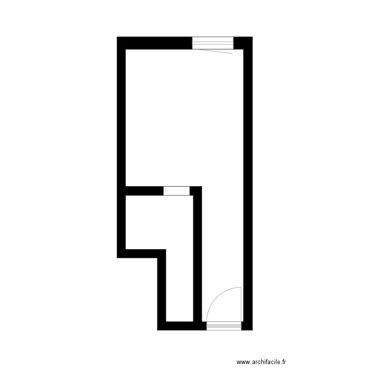 Quai Bld. Plan de 2 pièces et 15 m2