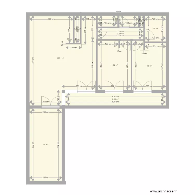 Appart Stessy. Plan de 