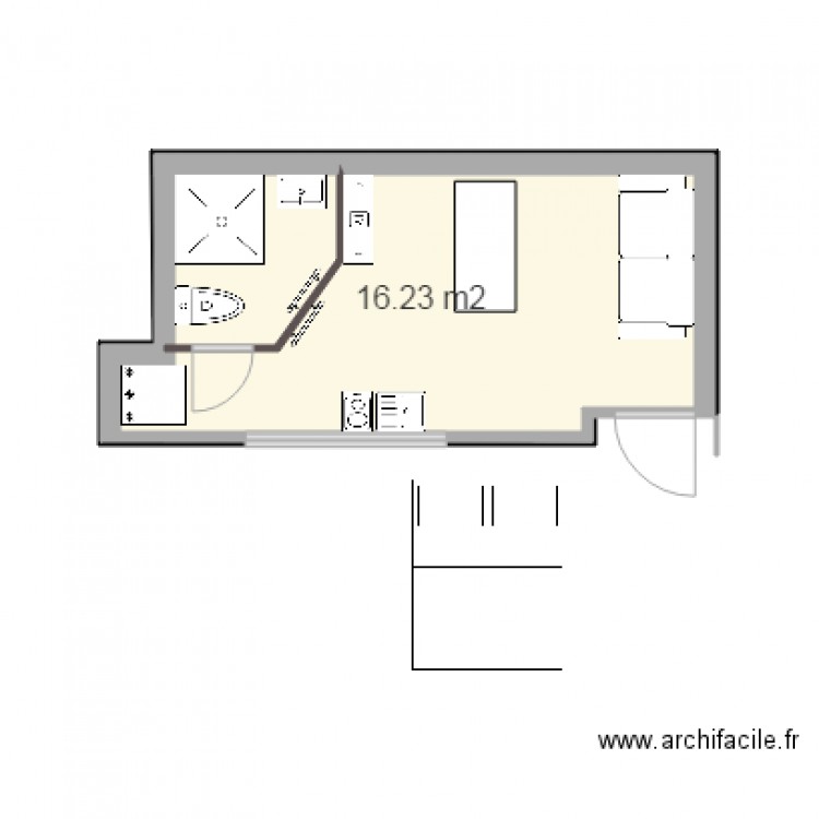plan studio base 2015 meuble  iso. Plan de 0 pièce et 0 m2