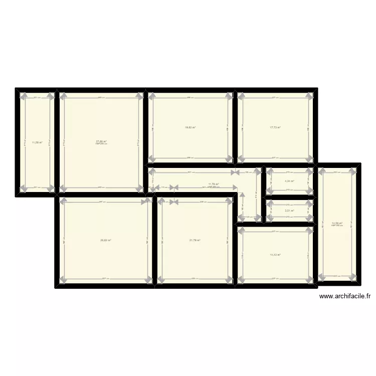 Villa Agondge plan 1. Plan de 