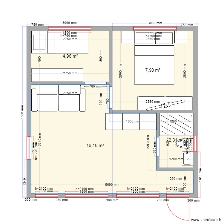 36 ст. Plan de 0 pièce et 0 m2