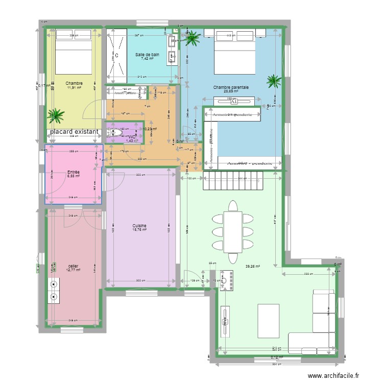 plan perso lescar 2. Plan de 0 pièce et 0 m2