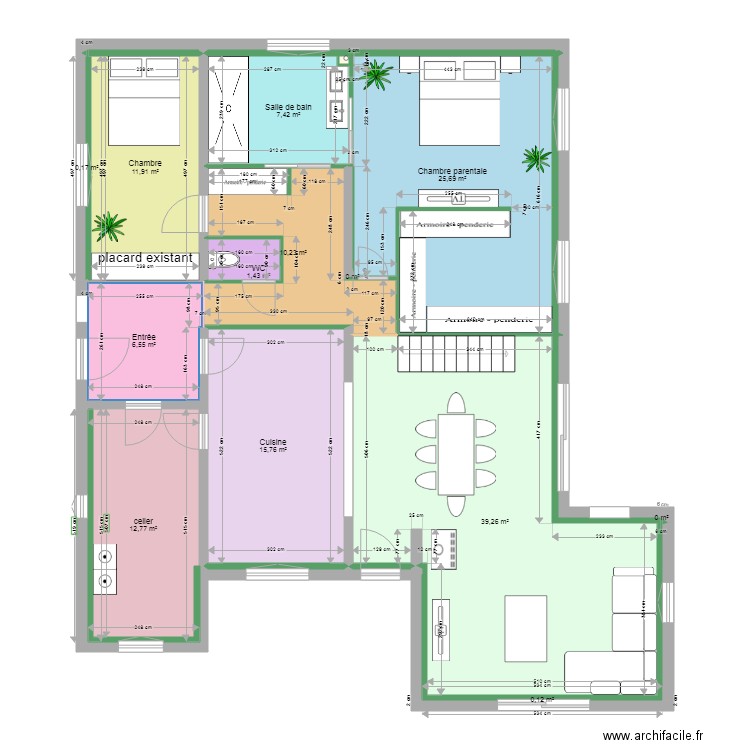 plan perso lescar 2. Plan de 41 pièces et 402 m2