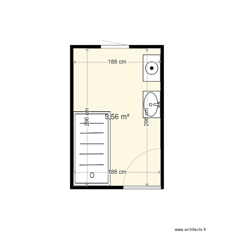 SKOTAREK ALINE . Plan de 1 pièce et 6 m2