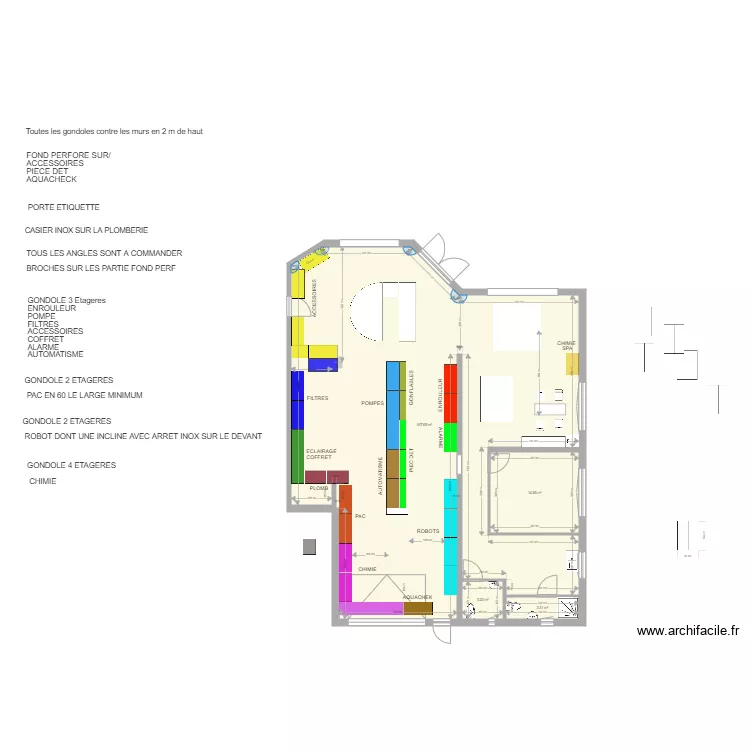 Magasin vide coté 3. Plan de Magasin vide coté 3. Plan de