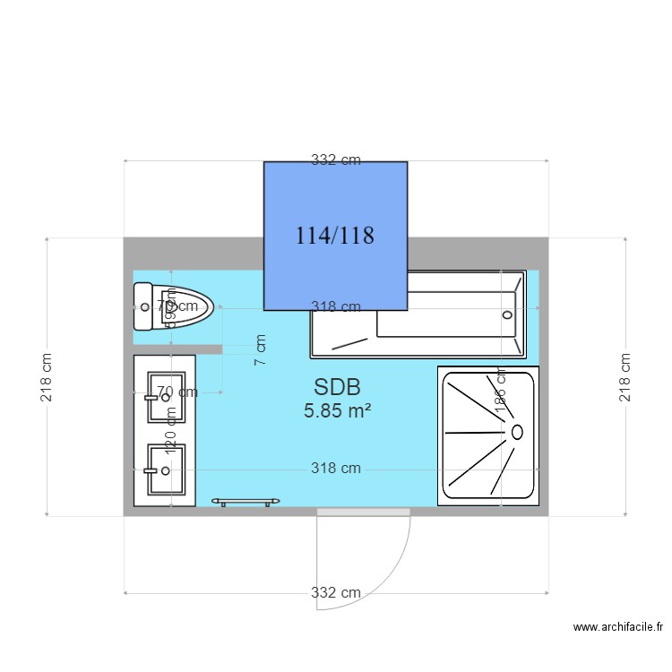 SDB PADER. Plan de 0 pièce et 0 m2