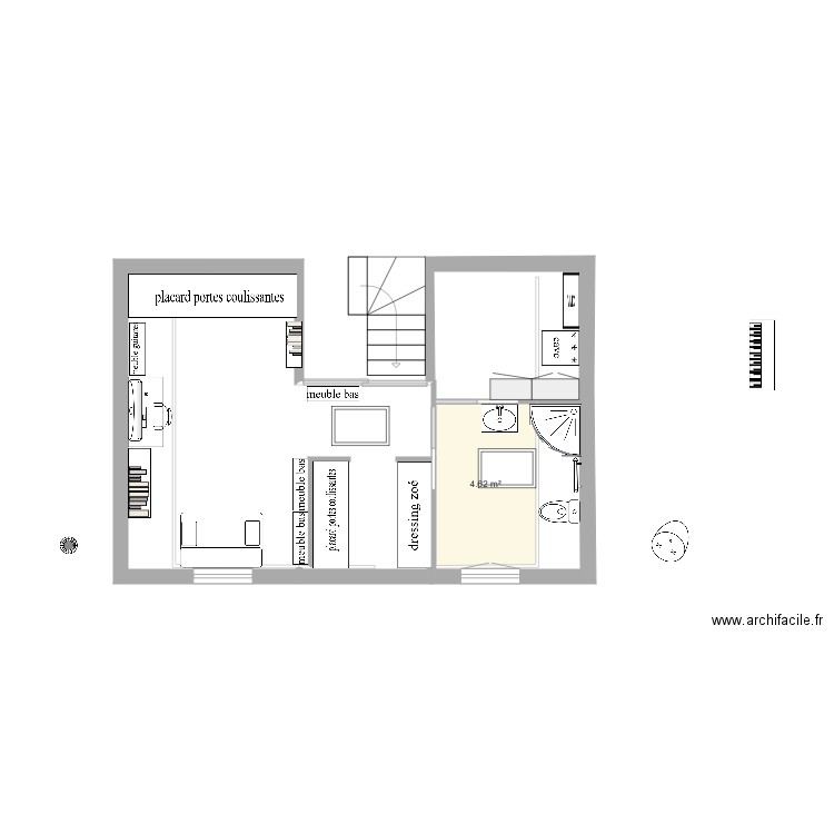 plan chien assis. Plan de 0 pièce et 0 m2