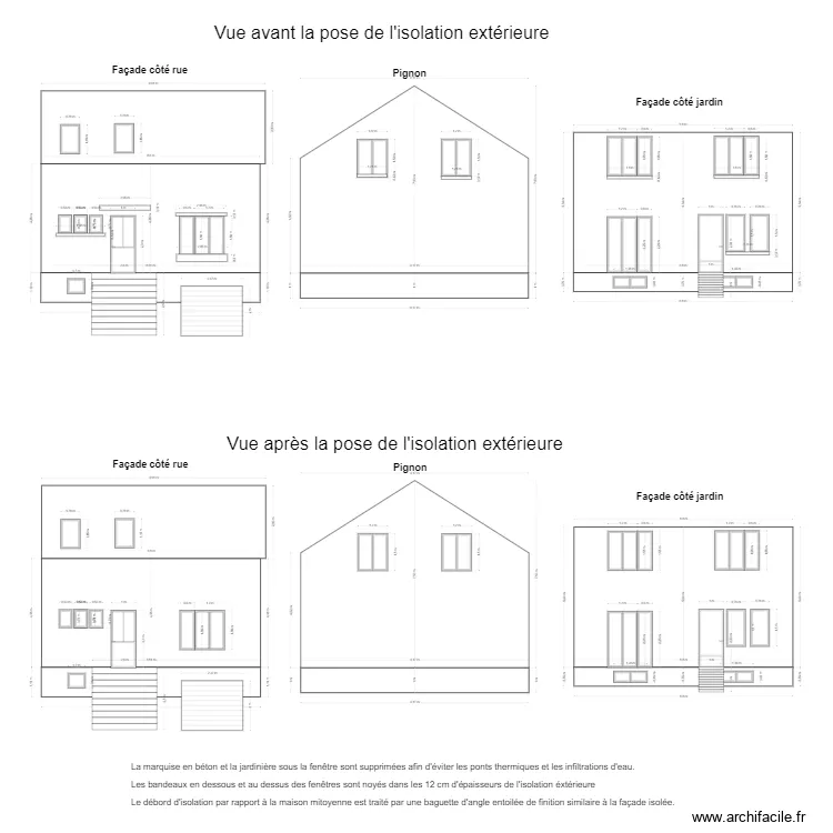 façades. Plan de façades. Plan de