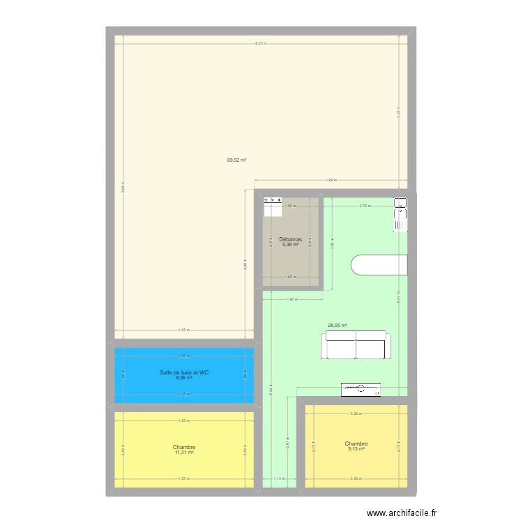 PREMIER ESSAI. Plan de 0 pièce et 0 m2