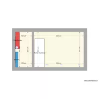 Vue plane mur salon chambre depuis Chambre