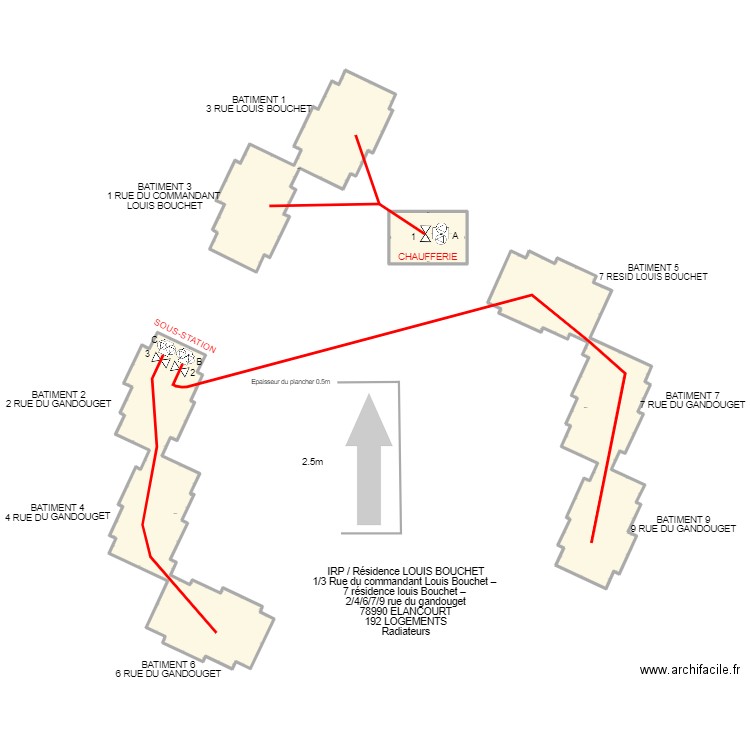 IRP LOUIS BOUCHET ELANCOURT 1. Plan de 4 pièces et 2741 m2