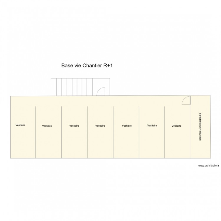 base vie chantier etage. Plan de 0 pièce et 0 m2