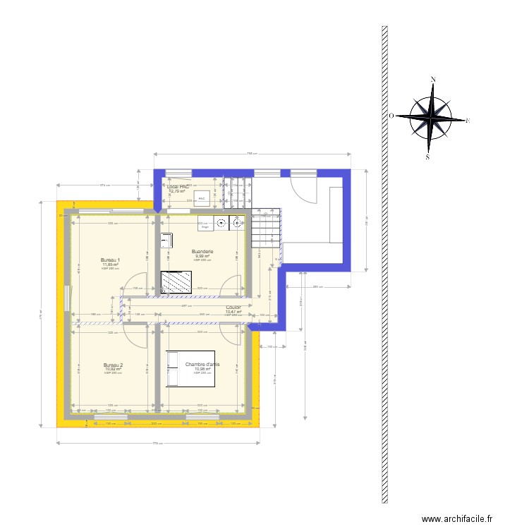 AJ SSOL et RdJ 20220119. Plan de 30 pièces et 215 m2