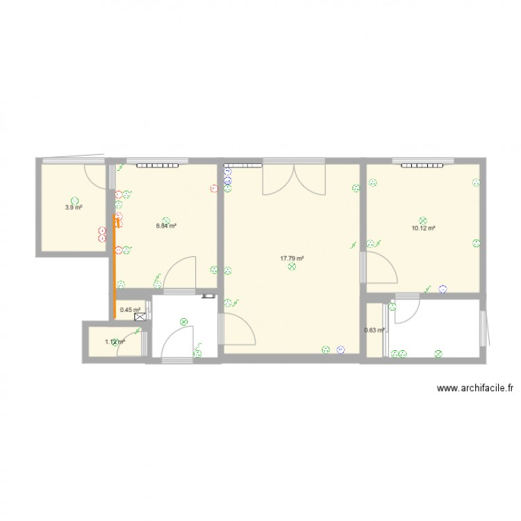 plan appartement 43 m2