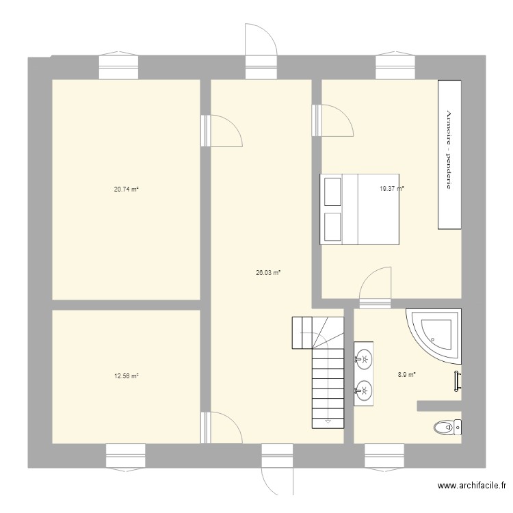 grenier. Plan de 0 pièce et 0 m2