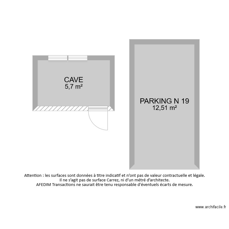 BI 7715 ANNEXES . Plan de 2 pièces et 18 m2