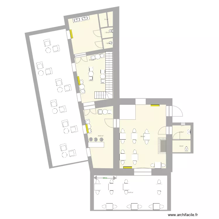 Restaurant Bar VF. Plan de 