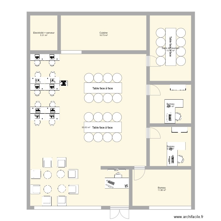 Coworking. Plan de 0 pièce et 0 m2