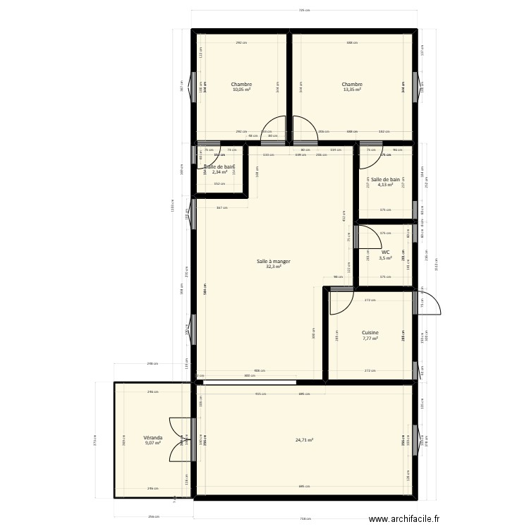 NGUESSAN. Plan de 9 pièces et 107 m2