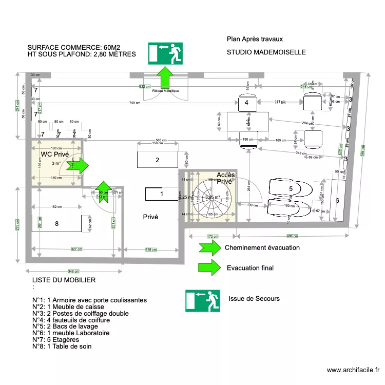 plan salon suite rdv non jj. Plan de 