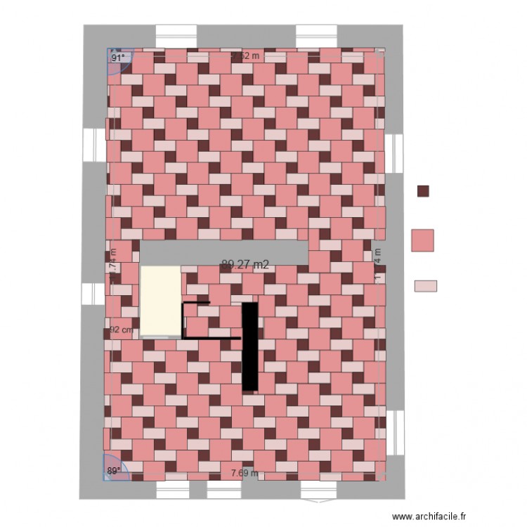 rdc opus carrelage. Plan de 0 pièce et 0 m2