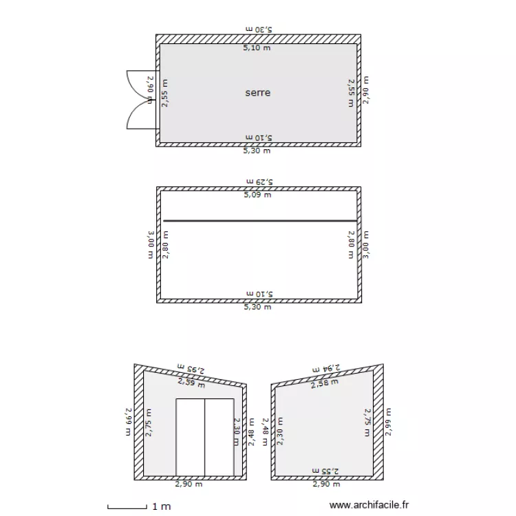 serre. Plan de serre. Plan de