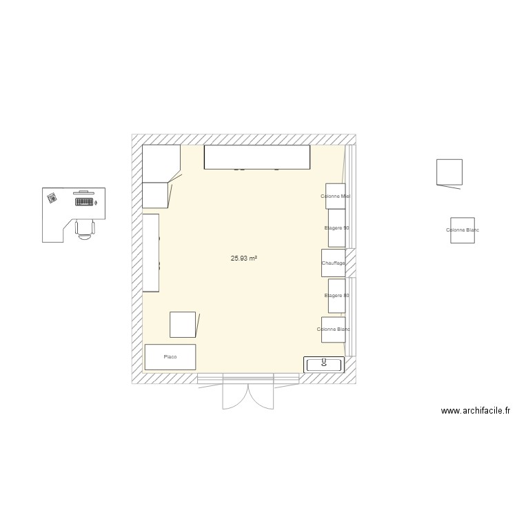 Dependance v0. Plan de 0 pièce et 0 m2