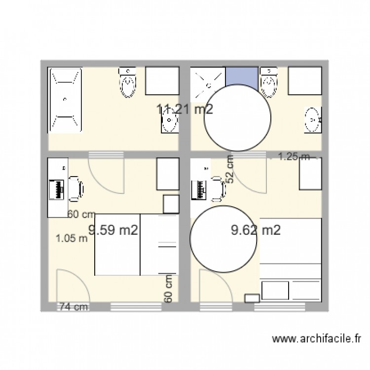 Chambre 1 AGORA Essai 1. Plan de 0 pièce et 0 m2