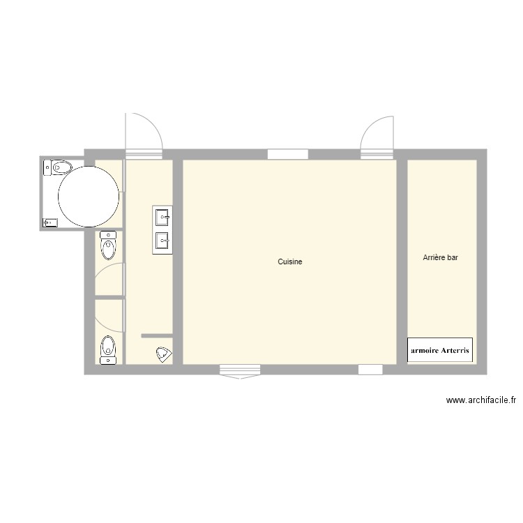 Brew pub scénario 2. Plan de 0 pièce et 0 m2