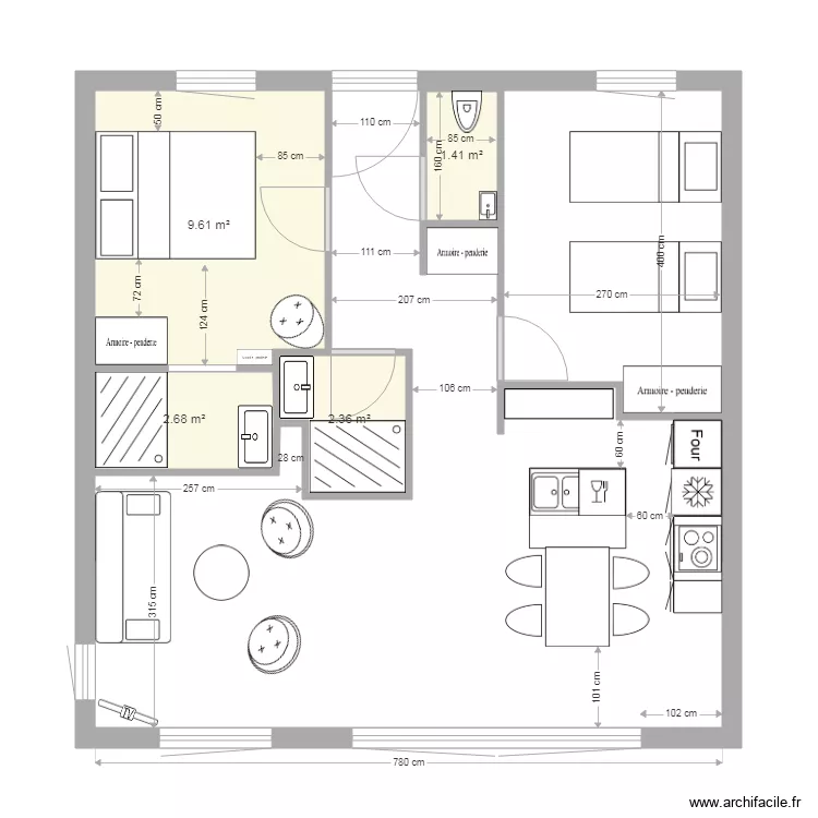 gîte standard 2. Plan de gîte standard 2. Plan de
