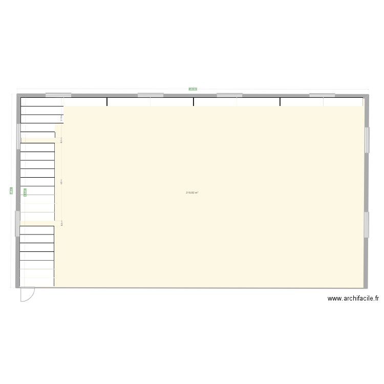 collot caillebotis. Plan de 1 pièce et 219 m2