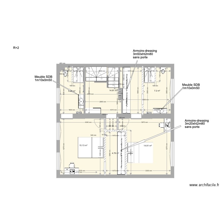 102 Etage 1 agencement. Plan de 0 pièce et 0 m2