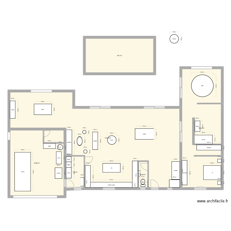 G1 Maison. Plan de 6 pièces et 275 m2