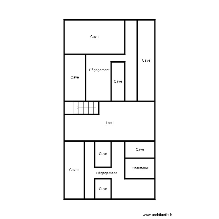 mozart sous sol. Plan de 13 pièces et 39 m2