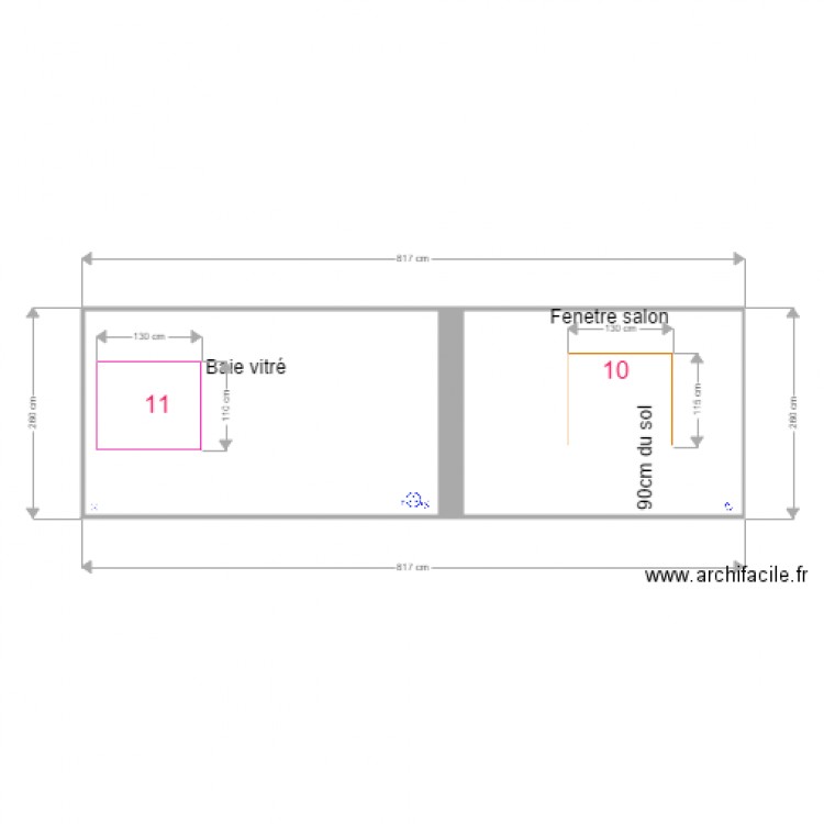 MUR SALON 1ANCI. Plan de 0 pièce et 0 m2