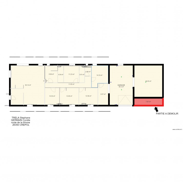 Maison placo. Plan de 0 pièce et 0 m2
