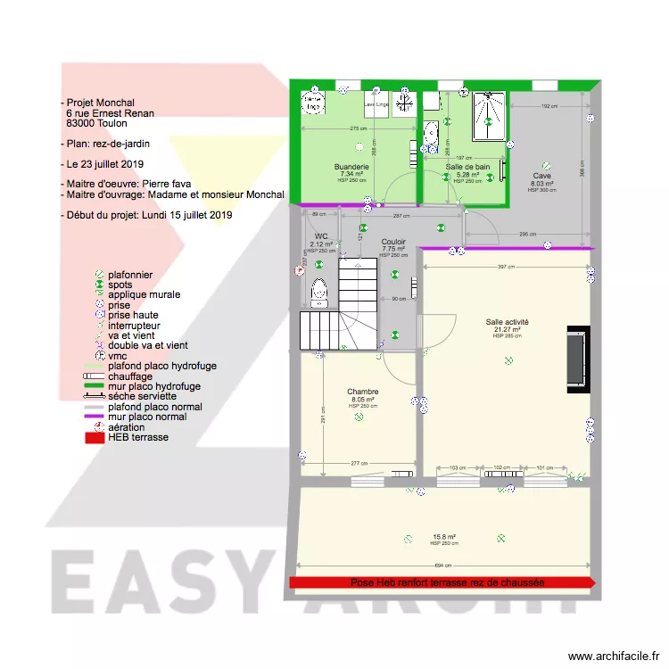 Plan Monchal rez de jardin dernier. Plan de Plan Monchal rez de jardin dernier. Plan de