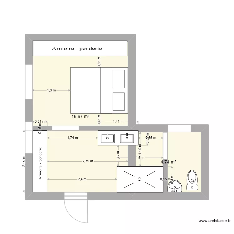 CHAMBRE ENFANT. Plan de 