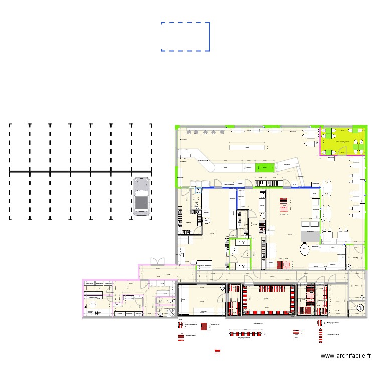 Projet Euromaster fabrication avec patisserie et snacking nikel. Plan de 0 pièce et 0 m2
