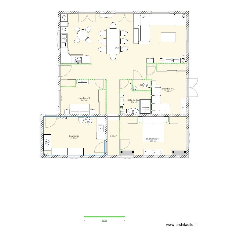 mobilier. Plan de 0 pièce et 0 m2