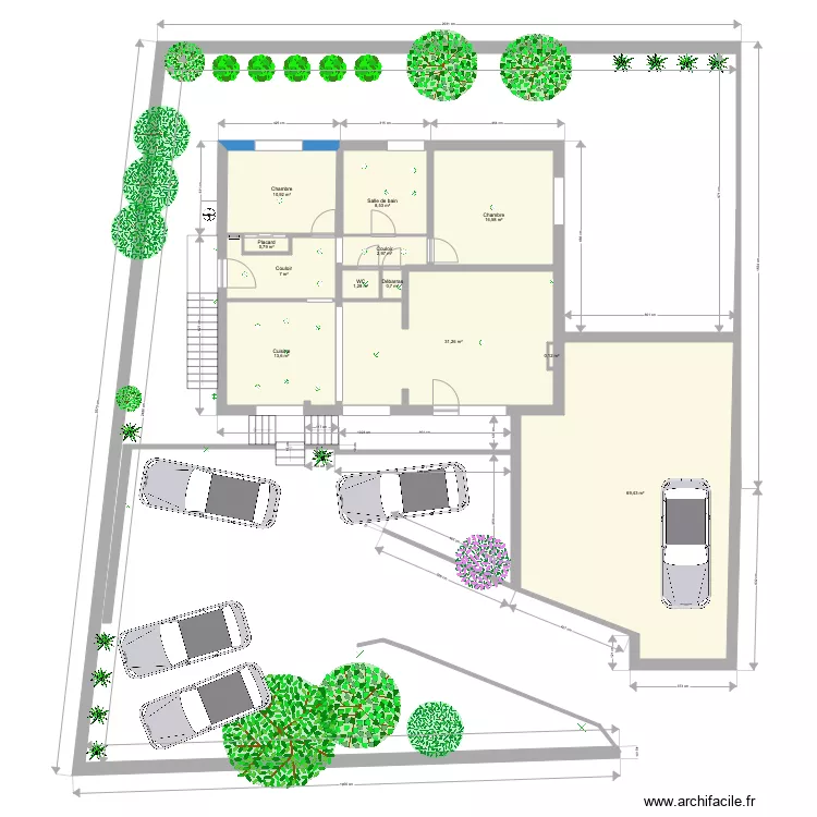 Appart &eacute;tage Huy. Plan de 