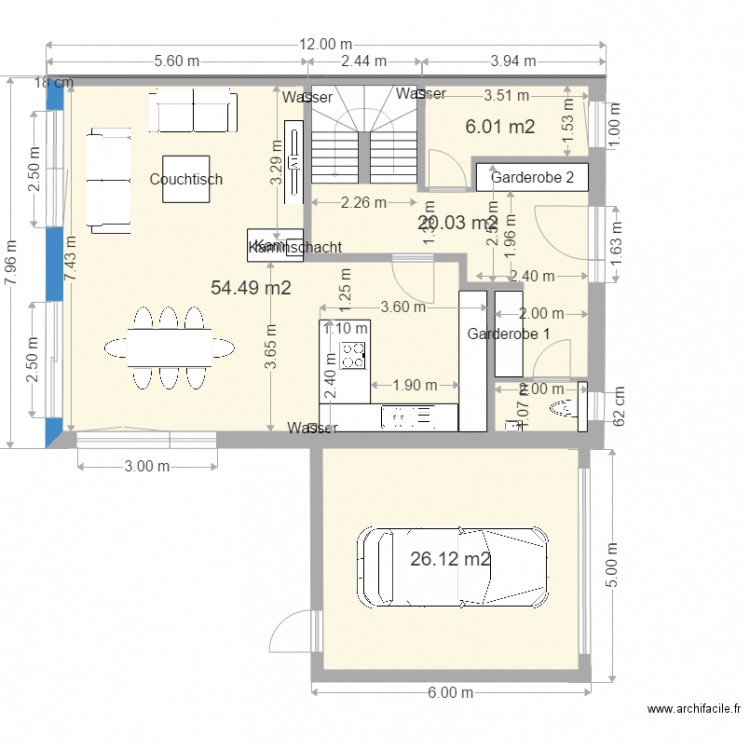 Haus LAIM EG 8x12 var4. Plan de 0 pièce et 0 m2