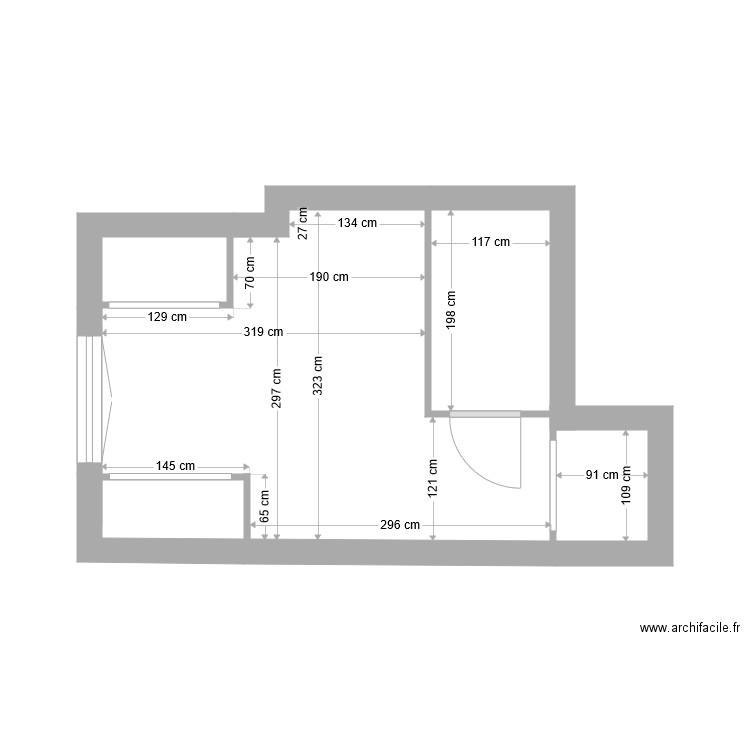 Boulanger plan Base mesures. Plan de 0 pièce et 0 m2